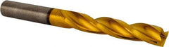 Guhring - 7mm 150° Solid Carbide Jobber Drill - TiN Finish, Right Hand Cut, Spiral Flute, Straight Shank, 2.913" OAL, Standard Point - Americas Industrial Supply