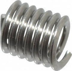 Heli-Coil - #4-40 UNC, 0.224" OAL, Free Running Helical Insert - 6-3/4 Free Coils, Tanged, Stainless Steel, 2D Insert Length - Exact Industrial Supply