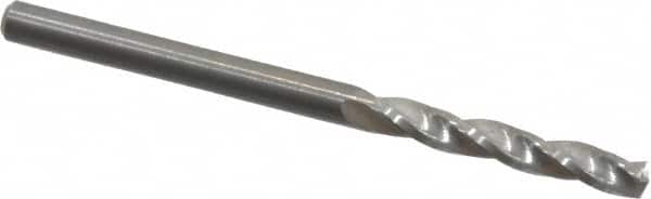 Guhring - 3mm 150° Solid Carbide Jobber Drill - Bright Finish, Right Hand Cut, Spiral Flute, Straight Shank, 46mm OAL, Standard Point - Americas Industrial Supply