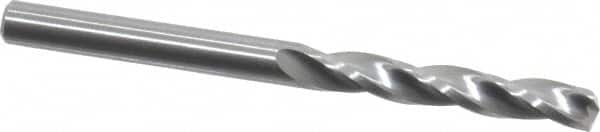 Guhring - 4.2mm 150° Solid Carbide Jobber Drill - Bright Finish, Right Hand Cut, Spiral Flute, Straight Shank, 55mm OAL, Standard Point - Americas Industrial Supply