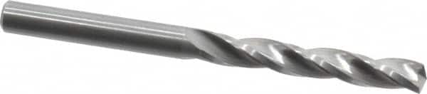 Guhring - 4.9mm 150° Solid Carbide Jobber Drill - Bright Finish, Right Hand Cut, Spiral Flute, Straight Shank, 62mm OAL, Standard Point - Americas Industrial Supply