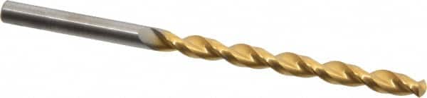 Guhring - 13/64" 130° Solid Carbide Jobber Drill - TiN Finish, Right Hand Cut, Parabolic Flute, Straight Shank, 3-5/8" OAL, Standard Point - Americas Industrial Supply