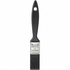 Rubberset - 1" Flat Synthetic Trim Brush - Plastic Thin Beavertail Handle - Americas Industrial Supply