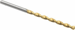 Guhring - #24 130° Solid Carbide Jobber Drill - TiN Finish, Right Hand Cut, Parabolic Flute, Straight Shank, 3-1/8" OAL, Standard Point - Americas Industrial Supply