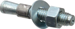 Red Head - 1/2" Diam, 1/2-13, 2-3/4" OAL, Grade 3, Wedge Expansion Concrete Anchor - Steel, Zinc Plated, 1-1/4" Thread Length, Tie Wire Head, 1/2" Drill - Americas Industrial Supply