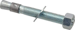 Red Head - 5/8" Diam, 5/8-11, 5" OAL, Grade 3, Wedge Expansion Concrete Anchor - Steel, Zinc Plated, 3-1/4" Thread Length, Tie Wire Head, 5/8" Drill - Americas Industrial Supply