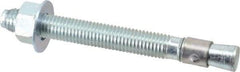 Red Head - 5/8" Diam, 5/8-11, 6" OAL, Grade 3, Wedge Expansion Concrete Anchor - Steel, Zinc Plated, 4-1/4" Thread Length, Tie Wire Head, 5/8" Drill - Americas Industrial Supply