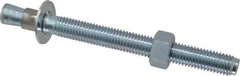 Red Head - 5/8" Diam, 5/8-11, 7" OAL, Grade 3, Wedge Expansion Concrete Anchor - Steel, Zinc Plated, 5-1/4" Thread Length, Tie Wire Head, 5/8" Drill - Americas Industrial Supply