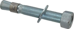 Red Head - 3/4 Inch Diameter, 3/4-10 Inch Thread, 5-1/2 Inch Overall Length, Grade 3, Wedge Expansion Concrete Anchor - Steel, Zinc Plated, 3-5/8 Inch Thread Length, Tie Wire Head, 3/4 Inch Drill - Americas Industrial Supply