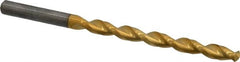 Guhring - Letter C 130° Solid Carbide Jobber Drill - TiN Finish, Right Hand Cut, Parabolic Flute, Straight Shank, 101.6mm OAL, Standard Point - Americas Industrial Supply