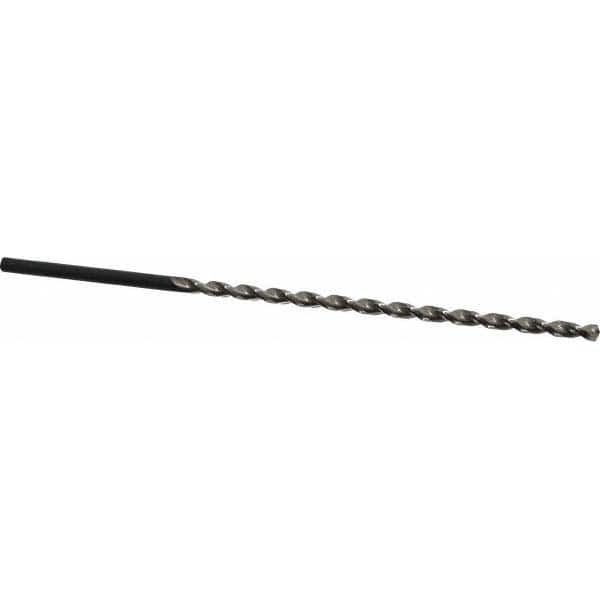 Extra Length Drill Bit: 0.2031″ Dia, 130 °, Cobalt Uncoated, 5.315″ Flute Length, 7.677″ OAL, Parabolic Flute, Straight-Cylindrical Shank, Series 618