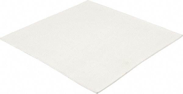 Made in USA - 12" Long, 12" Wide, 3/16" Thick, Buna-N Rubber Foam Sheet - 50 to 60 Durometer, White, -20 to 180°F, 1,000 to 1,200 psi Tensile Strength, Stock Length - Americas Industrial Supply