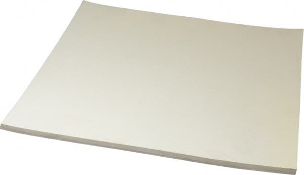 Made in USA - 12" Long, 12" Wide, 1/4" Thick, Buna-N Rubber Foam Sheet - 50 to 60 Durometer, White, -20 to 180°F, 1,000 to 1,200 psi Tensile Strength, Stock Length - Americas Industrial Supply