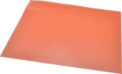 Made in USA - 12" Long, 12" Wide, 0.031" Thick, Silicone Rubber Foam Sheet - 20 Durometer, Orange-Red, -40 to 300°F, 650 psi Tensile Strength, Plain Backing, Stock Length - Americas Industrial Supply