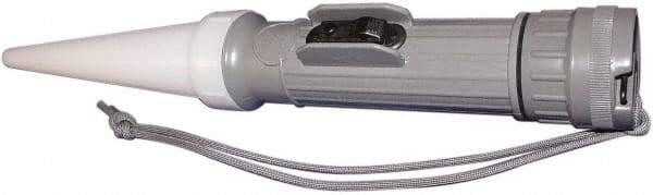 Fulton - White Industrial/Tactical Flashlight - Gray Plastic Body, 2 D Batteries Not Included - Americas Industrial Supply