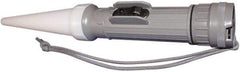 Fulton - White Industrial/Tactical Flashlight - Gray Plastic Body, 2 D Batteries Not Included - Americas Industrial Supply