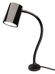 Made in USA - 24 Inch, Gooseneck, Magnetic Mounted, Compact Fluorescent, Black, General Purpose Task Light - 23 Watt, 120 Volt, Nonmagnifying - Americas Industrial Supply