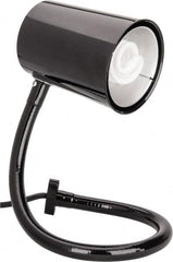 Made in USA - 24 Inch, Gooseneck, Direct Mounted, Compact Fluorescent, Black, General Purpose Task Light - 23 Watt, Nonmagnifying - Americas Industrial Supply