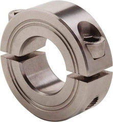 Climax Metal Products - 25mm Bore, Stainless Steel, Two Piece Clamp Collar - 1-7/8" Outside Diam - Americas Industrial Supply