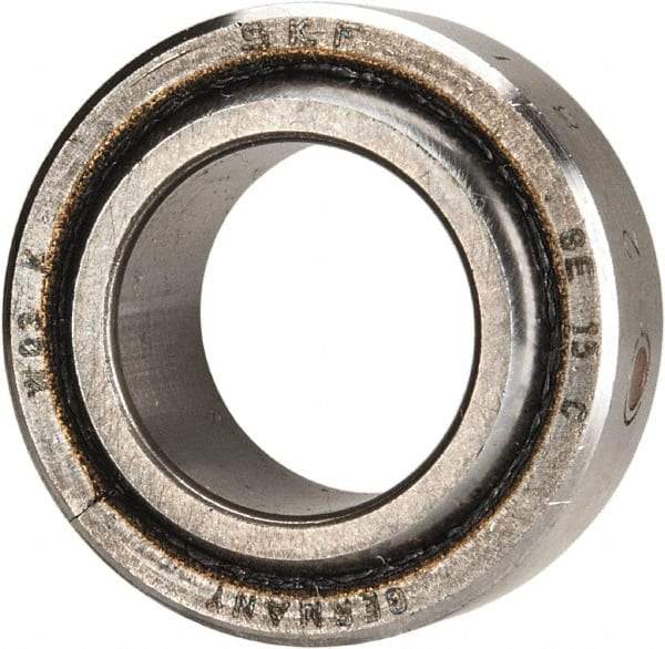 SKF - 15mm Bore Diam, 4,050 Lb Dynamic Capacity, Spherical Plain Bearing - 10,125 Lb Static Load Capacity - Americas Industrial Supply