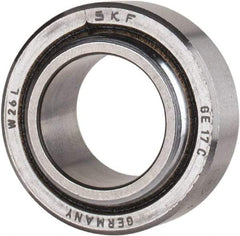 SKF - 17mm Bore Diam, 5,040 Lb Dynamic Capacity, Spherical Plain Bearing - 12,600 Lb Static Load Capacity - Americas Industrial Supply