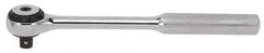 Proto - 3/8" Drive Round Head Standard Ratchet - Chrome Finish, 7-3/8" OAL, 72 Gear Teeth, Standard Knurled Handle, Standard Head - Americas Industrial Supply