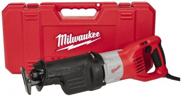 Milwaukee Tool - 2,800 Strokes per Minute, 1-1/4 Inch Stroke Length, Electric Reciprocating Saw - 120 Volts, 15 Amps, 1 Blade - Americas Industrial Supply