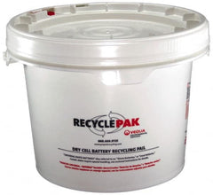 Recyclepak - 13 Inch Deep, Battery Container - 15 Inch Diameter, 50 Lb. Capacity, 3.5 Gallon Pail - Americas Industrial Supply