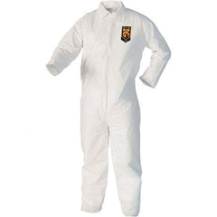 KleenGuard - Size 3XL Film Laminate Chemical Resistant Coveralls - White, Zipper Closure, Open Cuffs, Open Ankles - Americas Industrial Supply