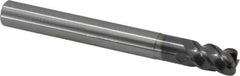 OSG - 12mm, 4 Flute, Single End, Solid Carbide, 2mm Corner Radius End Mill - 110mm OAL, 45° Helix, Right Hand Flute, 18mm LOC, Right Hand Cut, 36mm Extended Reach - Americas Industrial Supply