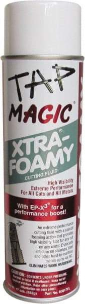 Tap Magic - Tap Magic Xtra-Foamy, 17 oz Aerosol Cutting Fluid - Semisynthetic - Americas Industrial Supply