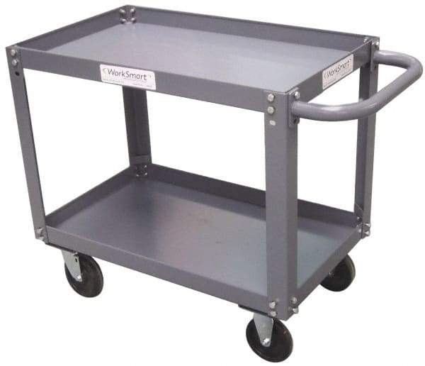 Value Collection - 1,200 Lb Capacity, 24" Wide x 36" Long x 27" High Service Cart - 2 Shelf, Steel - Americas Industrial Supply
