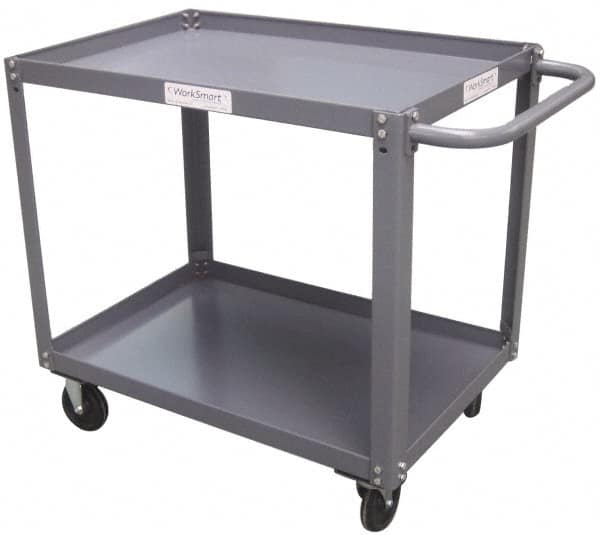 Value Collection - 1,200 Lb Capacity, 24" Wide x 36" Long x 37" High Service Cart - 2 Shelf, Steel - Americas Industrial Supply