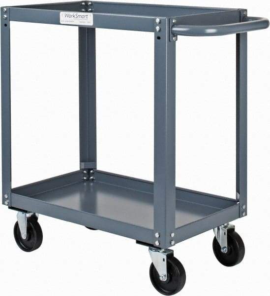 Value Collection - 1,000 Lb Capacity, 18" Wide x 30" Long x 34-5/8" High Service Cart - 2 Shelf, Steel - Americas Industrial Supply