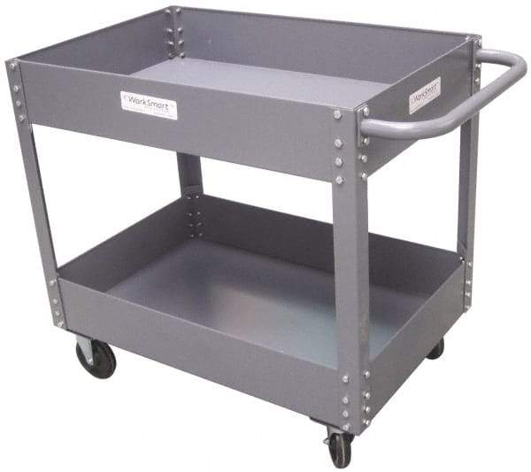 Value Collection - 1,200 Lb Capacity, 24" Wide x 36" Long x 34-5/8" High Service Cart - 2 Shelf, Steel - Americas Industrial Supply