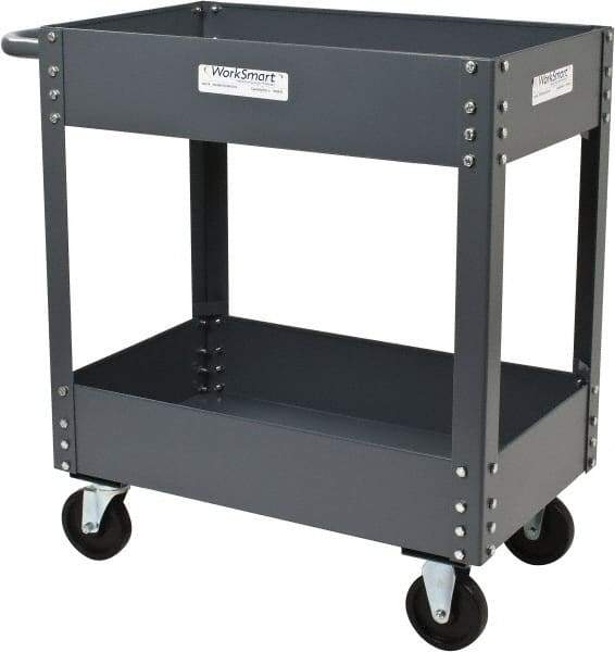 Value Collection - 1,200 Lb Capacity, 18" Wide x 30" Long x 34-5/8" High Service Cart - 2 Shelf, Steel - Americas Industrial Supply
