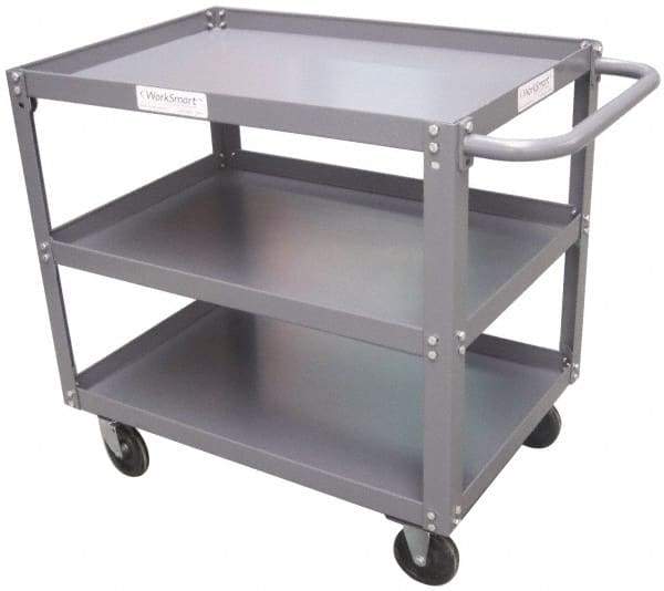 Value Collection - 1,200 Lb Capacity, 18" Wide x 36" Long x 34-5/8" High Service Cart - 3 Shelf, Steel - Americas Industrial Supply