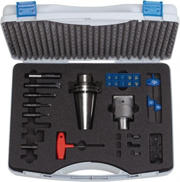 Komet - 2.362 Inch Body Diameter, Manual Modular Boring Head - 0.236 to 4.921 Inch Bore Diameter, Integral Shank, Modular Connection Shank - Exact Industrial Supply