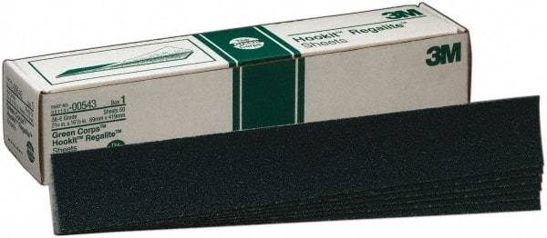 3M - 36 Grit, Ceramic/Aluminum Oxide Sanding Sheet - 16-1/2" Long x 2-3/4" Wide, Very Coarse Grade, E Weighted Paper Backing - Americas Industrial Supply