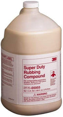 3M - 1 Gal Rubbing Compound - Grade Extra Fine, 1,000 Grit, Tan, For Heavy Cutting, Use on Removing Automotive Paint Scratches - Americas Industrial Supply