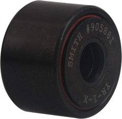 Accurate Bushing - 1-1/4" Bore, 4" Roller Diam x 2-1/4" Roller Width, Carbon Steel Yoke Cam Follower - 35,980 Lb Dynamic Load Capacity, 2-5/16" Overall Width - Americas Industrial Supply