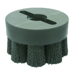 6" Diameter - Maximum Density Shell-Mill Holder Crimped Rectangular Filament Disc Brush - 80 Grit - Americas Industrial Supply