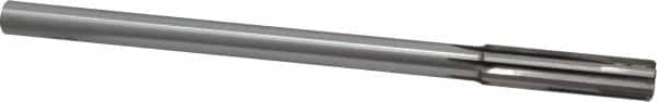 Made in USA - 0.515" Carbide-Tipped 6 Flute Chucking Reamer - Straight Flute, 7/16" Straight Shank, 2" Flute Length, 8" OAL - Americas Industrial Supply