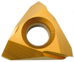 NTK - TB3200 Grade ZM3 Carbide Turning Insert - TiN Finish, 60° Triangle, 3/8" Inscr Circle, 1/8" Thick - Americas Industrial Supply