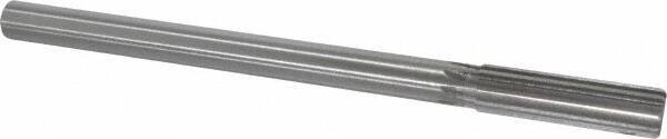 Made in USA - 0.628" High Speed Steel 8 Flute Chucking Reamer - Straight Flute, 0.5615" Straight Shank, 2-1/4" Flute Length, 9" OAL - Americas Industrial Supply