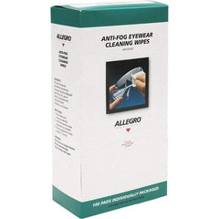 Allegro - Lens Cleaning Towelettes & Tissues - 5X8 PRE-MOISTND 100/BX EYEWEAR CLEANING WIPES - Americas Industrial Supply
