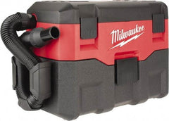 Milwaukee Tool - 2 Gal Plastic Tank, Battery Powered Portable Wet/Dry Vacuum - 18 Volt, 6' Hose Fitting, Cordless, Cleanstream Washable Wet/Dry, Accessories Included - Americas Industrial Supply