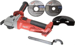 Milwaukee Tool - 4-1/2" Wheel Diam, 8,000 RPM, Cordless Cutoff & Cutoff-Grinder Tool - Right Angle Handle - Americas Industrial Supply