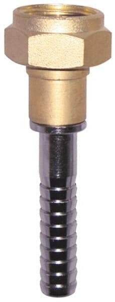 SuperKlean - 3/4 FGHT x 1/2" Hose Barb, FGHT x Hose Barb Swivel - Brass & Stainless Steel - Americas Industrial Supply