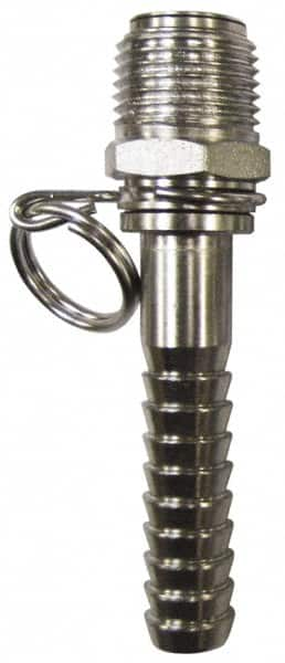 SuperKlean - NPT x 1/2" Hose Barb, Swivel Hose Adapter - Stainless Steel - Americas Industrial Supply